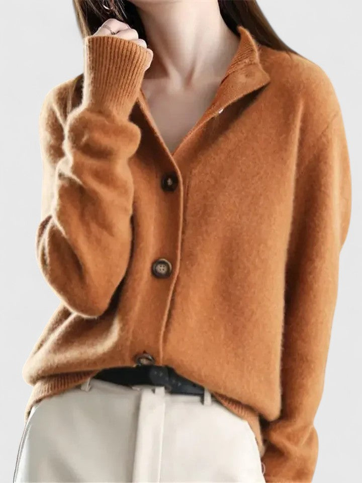 Berg-Feldt | Strickcardigan mit Knopfleiste