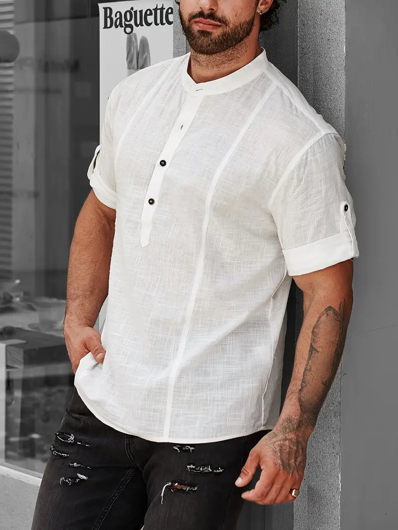 Chemise en coton à manches courtes par Cris : décontractée et confortable