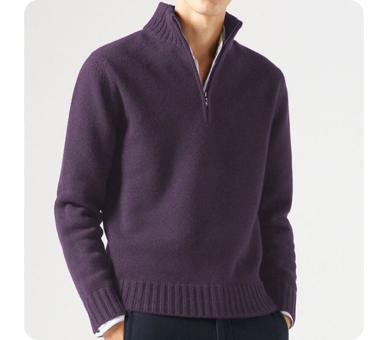 Pull-over homme en maille côtelée chaude