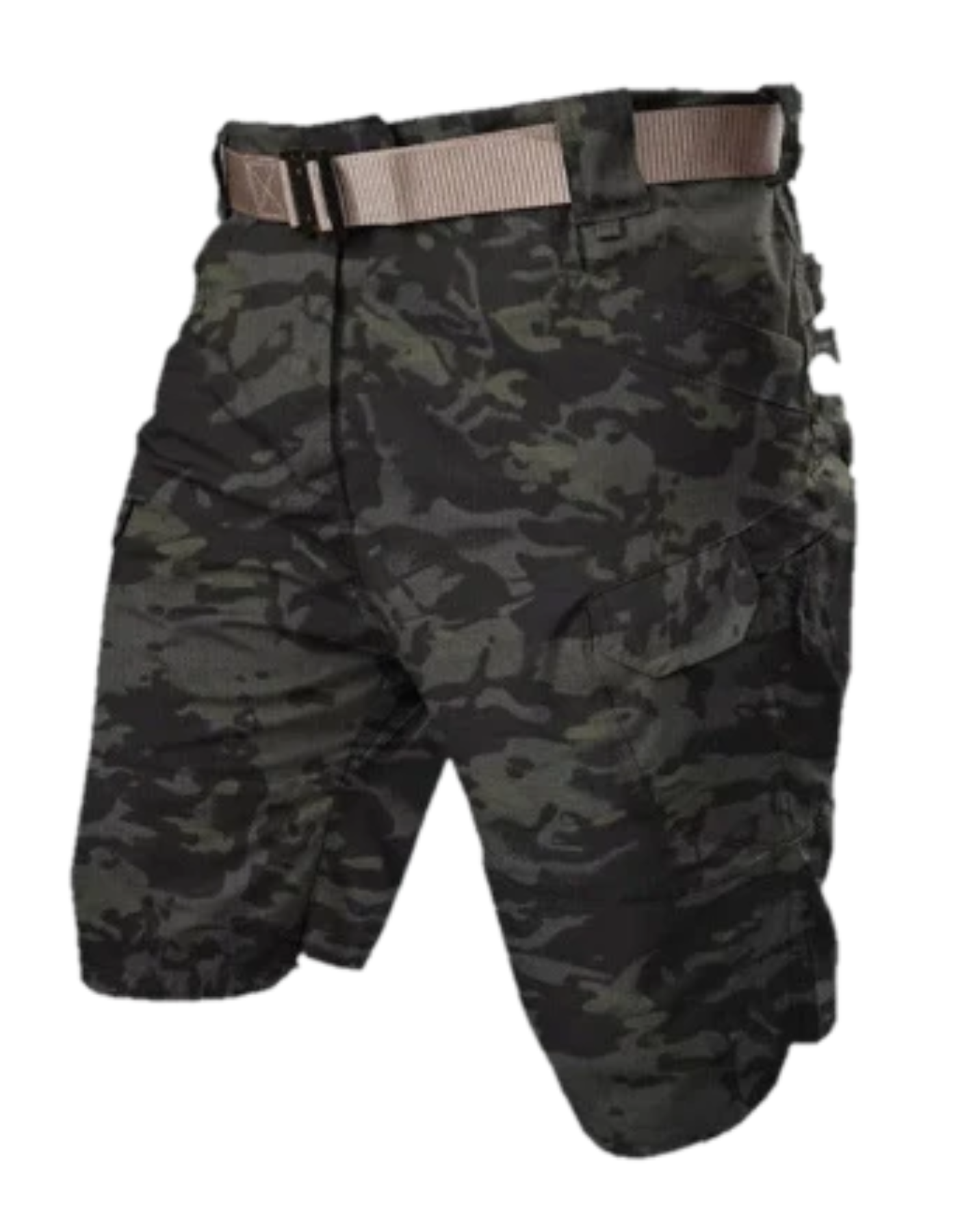 Shorts Cargo Noirs Confortables Berg-Feldt pour Hommes