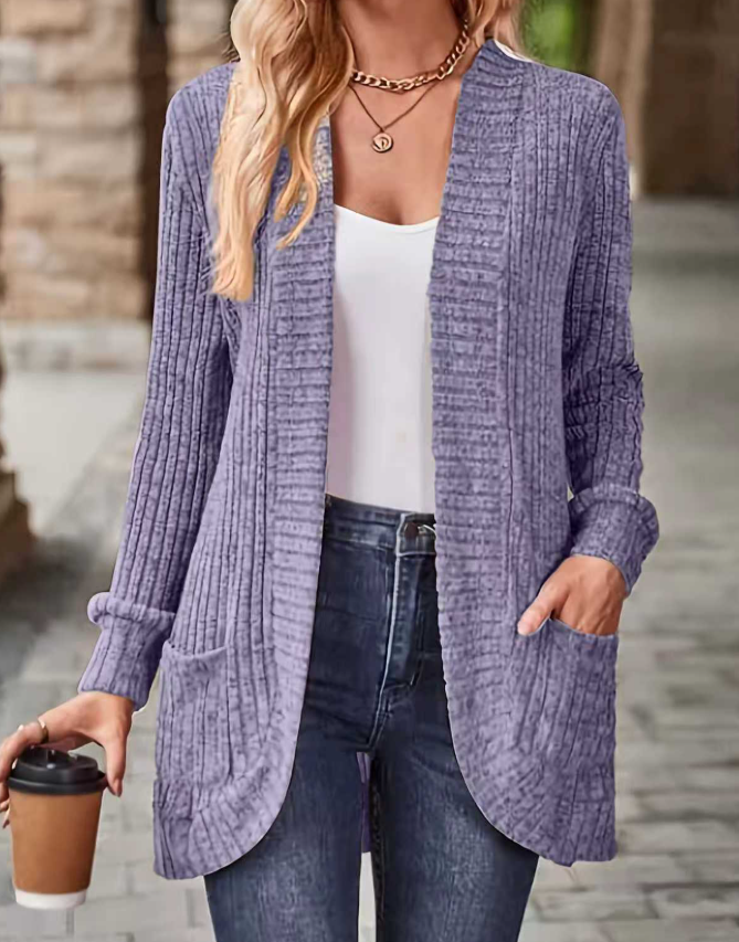 Berg-Feldt | Cardigan - Femme Automne Décontracté Polaire Gilet
