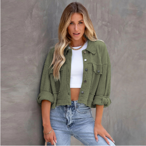 Berg-Feldt | Lässige Kurze Jacke Baumwolle Leicht und Trendy