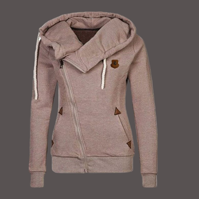 Berg-Feldt | Kapuzenpullover Jacke Asymmetrischer Reißverschluss