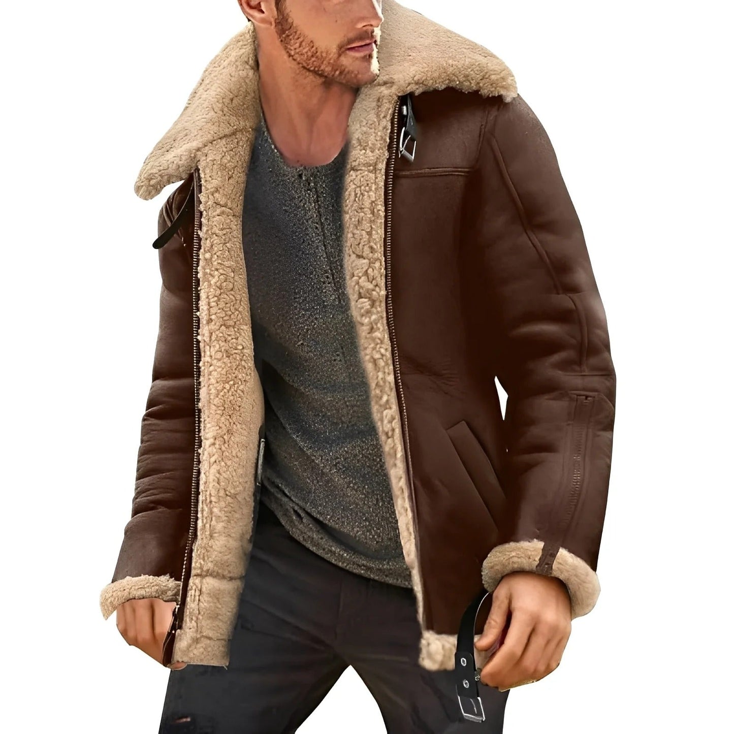 Berg-Feldt | Strapazierfähige und Dicke Lederjacke für Männer