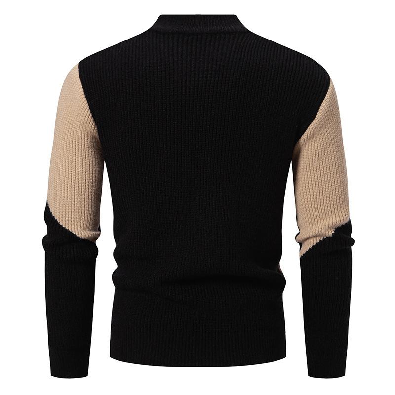 Berg-Feldt | Strickpullover mit Kontrastmuster Modern und Warm