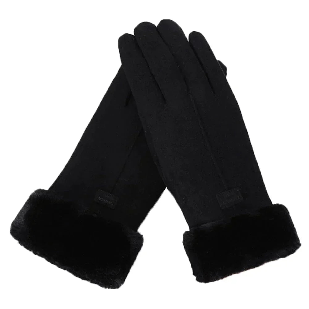 Berg-Feldt | Stilvolle Damenhandschuhe mit Pelzrand