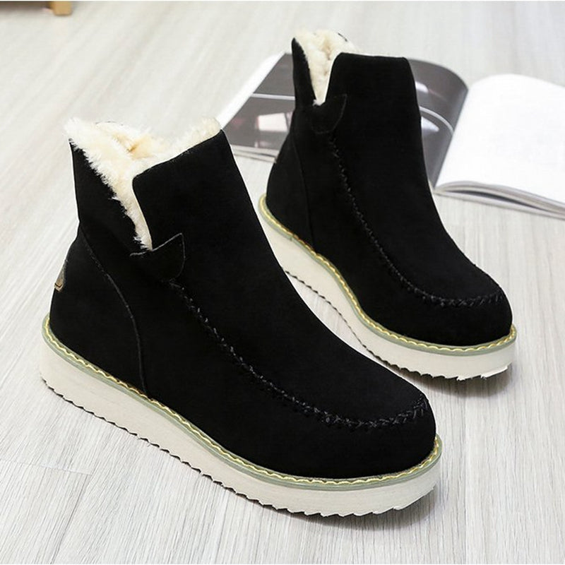 Berg-Feldt | Bottes à talons en daim d'hiver avec doublure en fausse fourrure