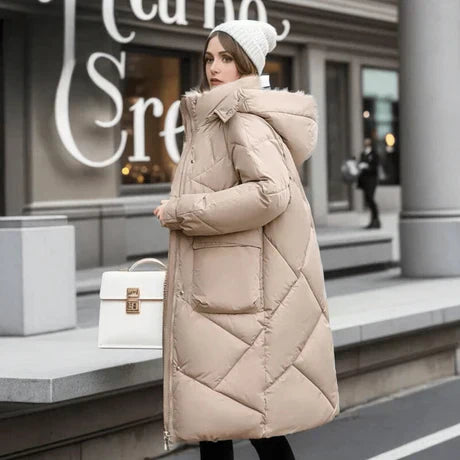 Berg-Feldt | Gepolsterte Jacke - Oversized-Passform - Kapuze mit Hohem Kragen - Verstellbare Bündchen - Mittellanges Modell
