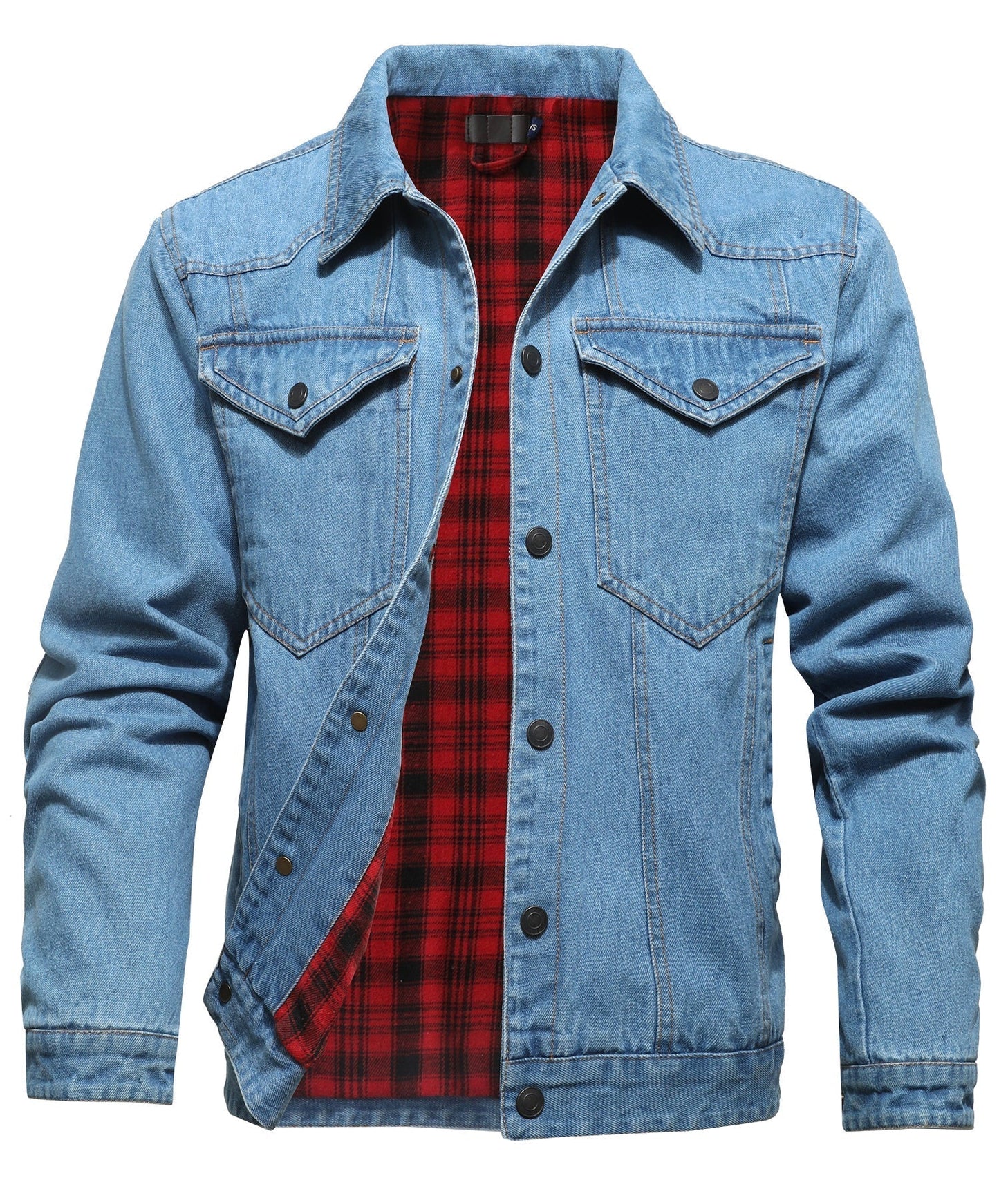 Berg-Feldt | Herren Denim Wandererjacke - Flanell gefüttert