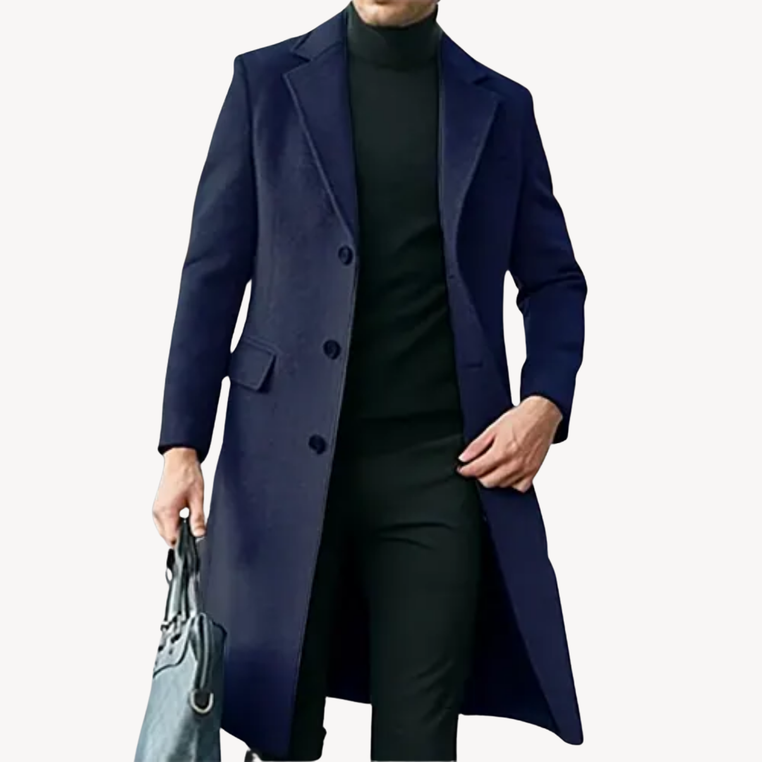 Berg-Feldt | Herren Wollmantel - Eleganter & Warmer Langer Mantel