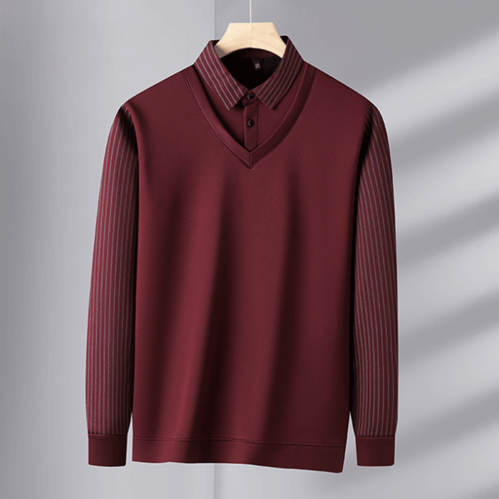 GREGOR Pullover mit Hemdkragen