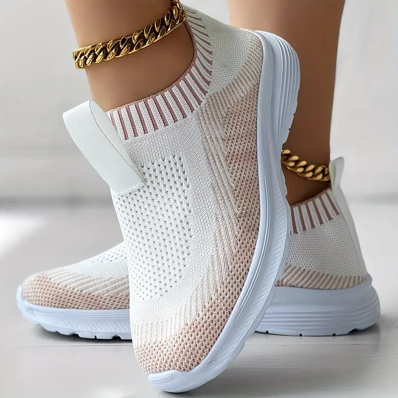 CLAIRE Baskets tricotés pour femmes : Chaussures décontractées élégantes