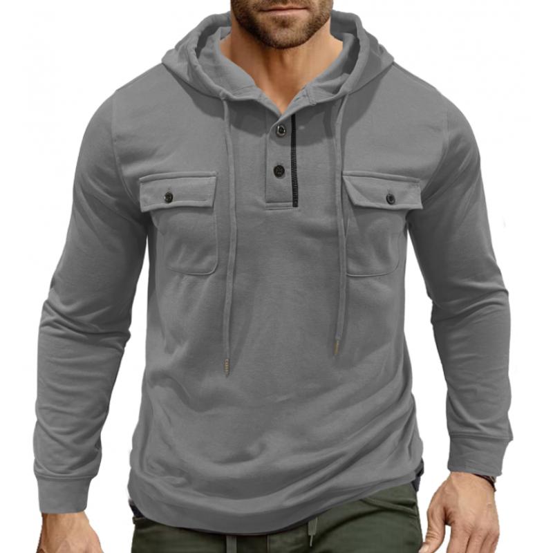 Berg-Feldt | Lässiger Hoodie mit Knöpfen Soft und Komfortabel Praktisches Design