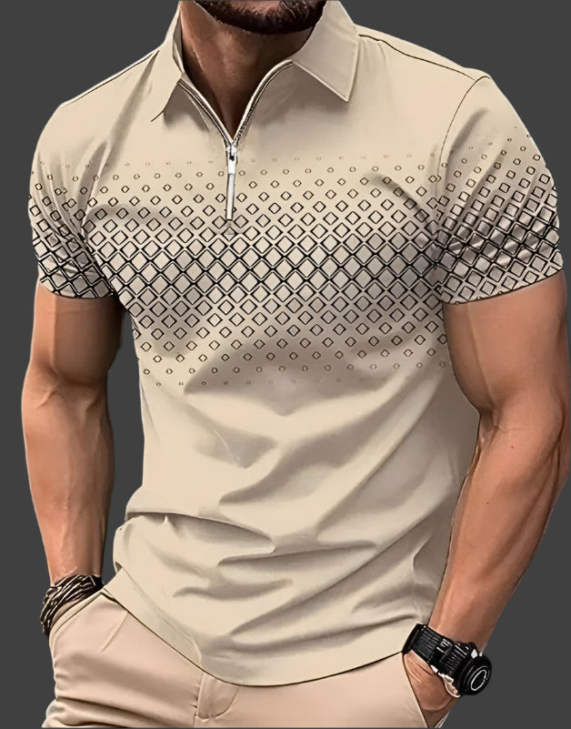 Herren-Polohemd mit Karomuster von Eldric