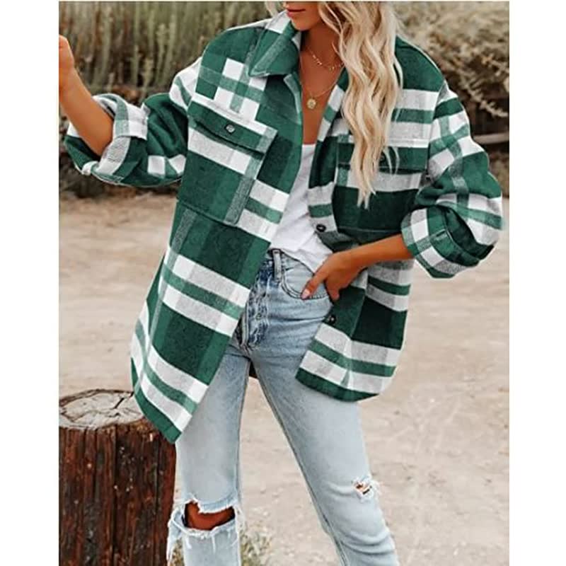 Berg-Feldt | Karierte Bluse Aus Baumwollmischung für Den Herbst Damen
