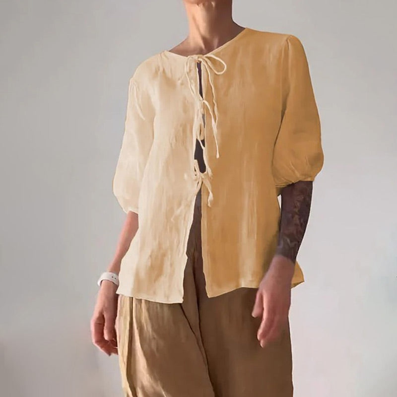 Ensemble 2 pièces tendance avec haut noué
