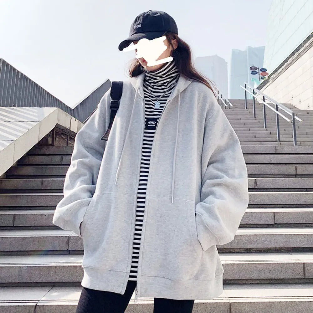 Berg-Feldt | Oversized Jacke mit Reißverschluss