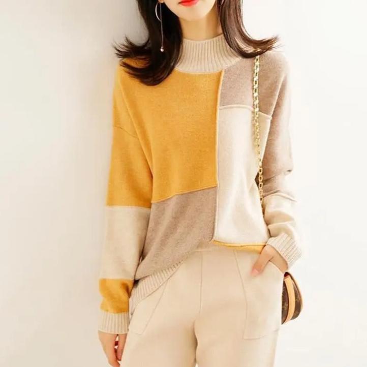 Berg-Feldt | Strickpullover mit Hohem Wärmendem Kragen