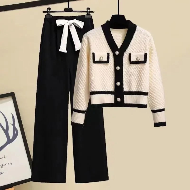 Berg-Feldt | Ensemble Deux Pièces Pull Tricoté et Pantalon Large