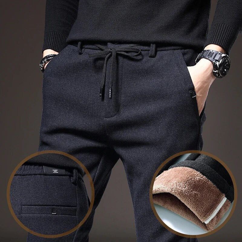 Berg-Feldt | Männer Winter Fleece Warme Casual Hosen