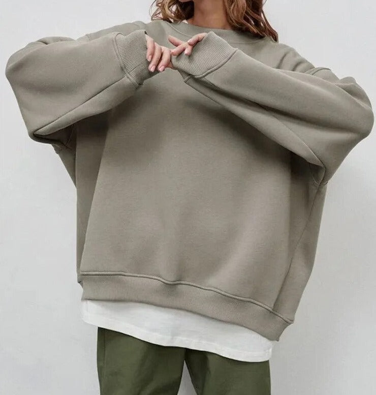 Sweat-shirt basique oversize pour femme par Fudus