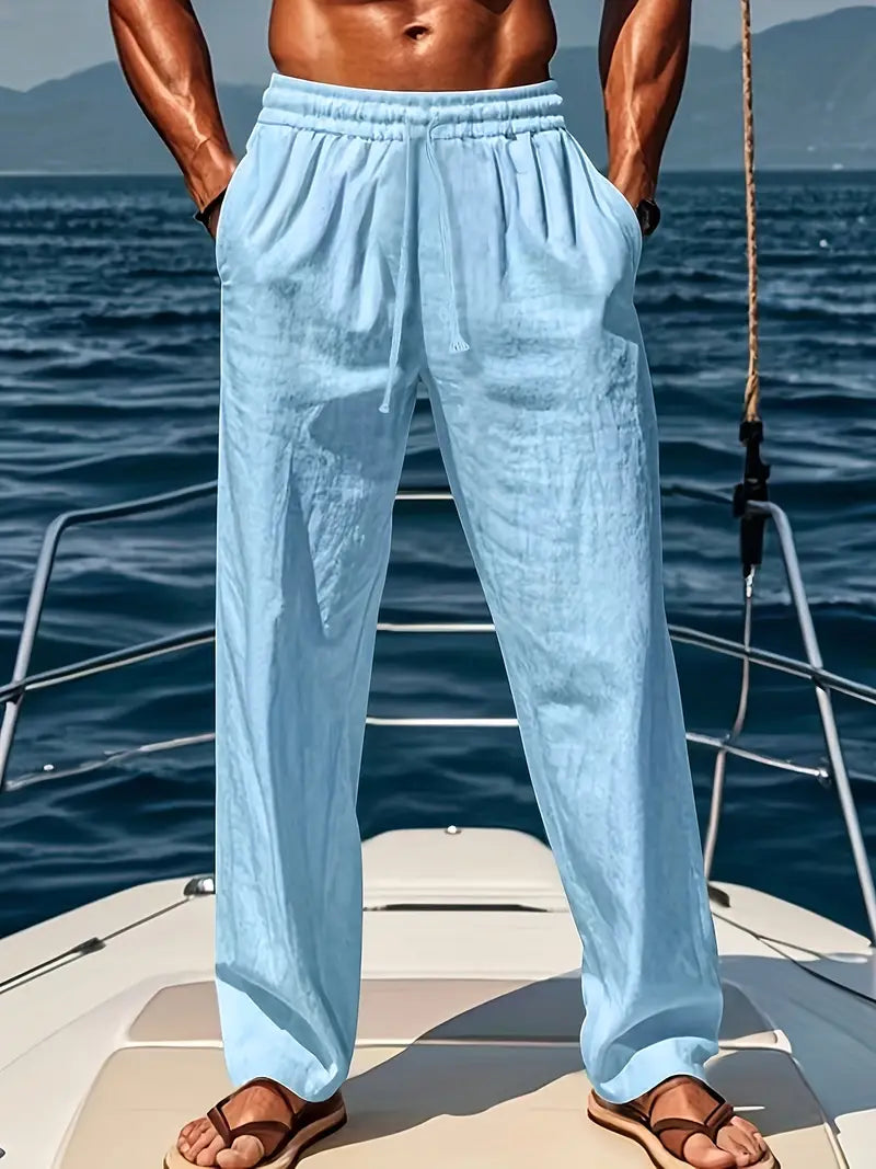 Herren Leinenhose von Berg-Feldt: luftig geschnitten, klassischer Stil, ideal für den Sommer
