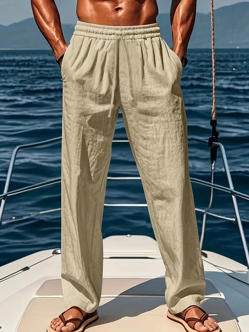 Herren Leinenhose von Berg-Feldt: luftig geschnitten, klassischer Stil, ideal für den Sommer