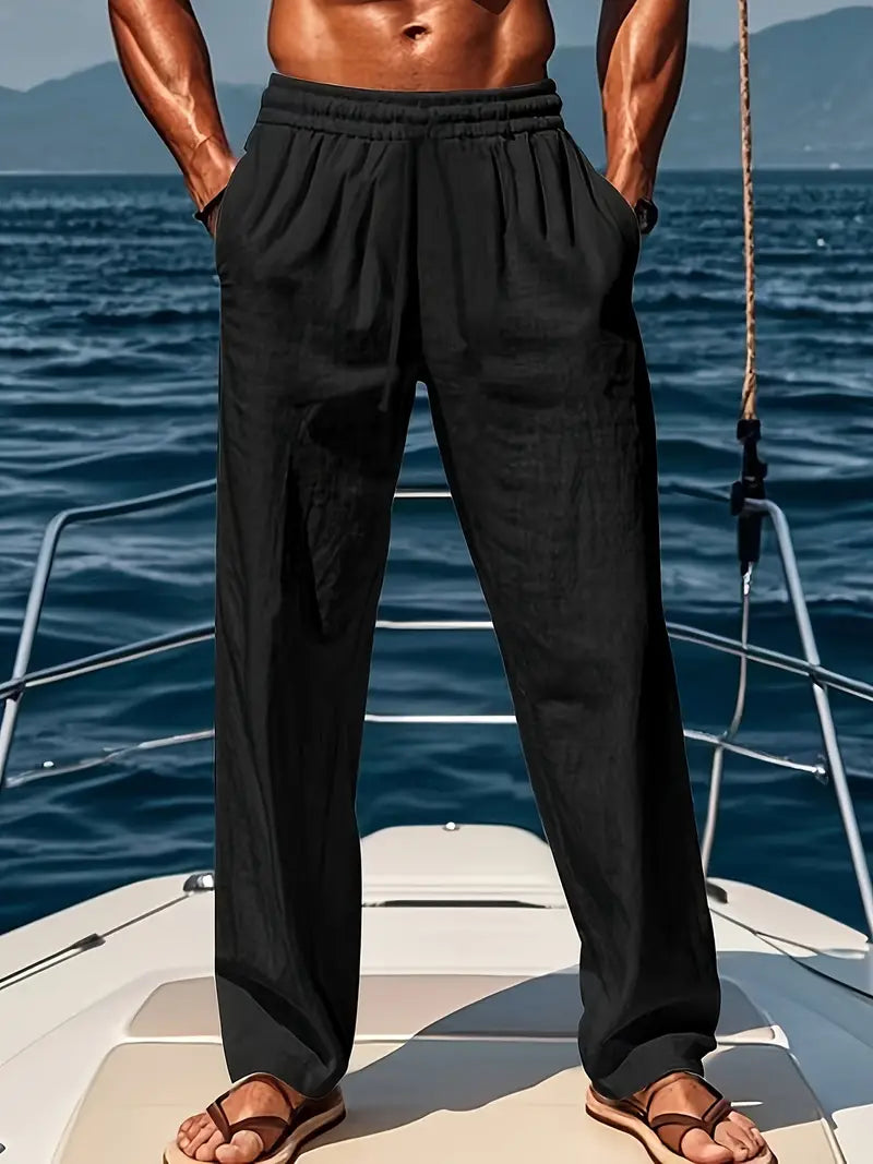 Herren Leinenhose von Berg-Feldt: luftig geschnitten, klassischer Stil, ideal für den Sommer