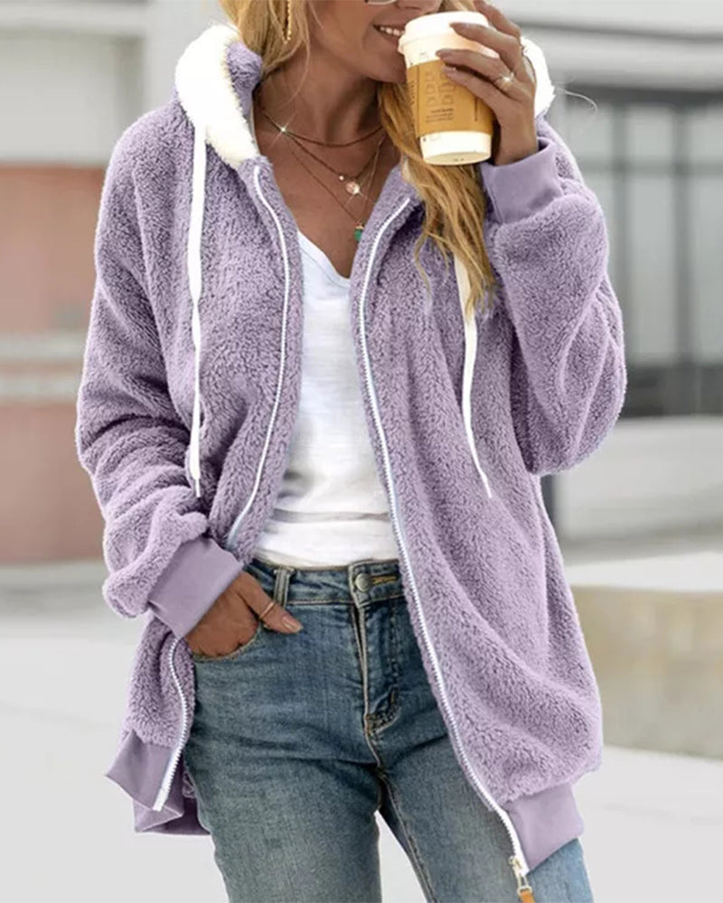 Berg-Feldt | Sweat à capuche en polaire zippé pour femme