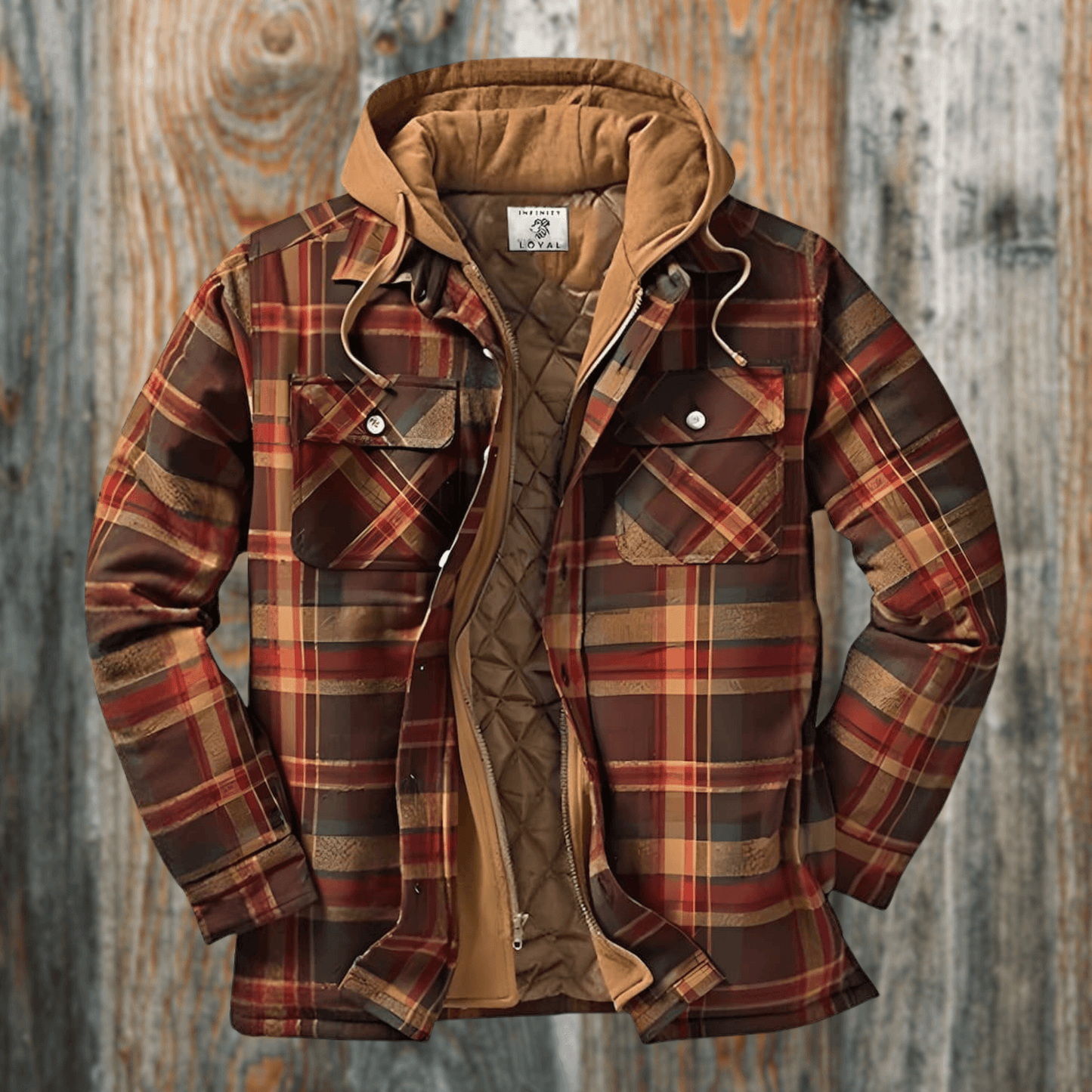 Berg-Feldt | Herren Freizeit Karo-Jacke - Frühling & Herbst Reguläre Passform