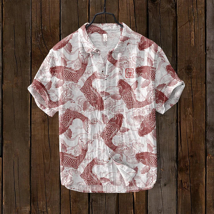 Chemise japonaise imprimée Fudus