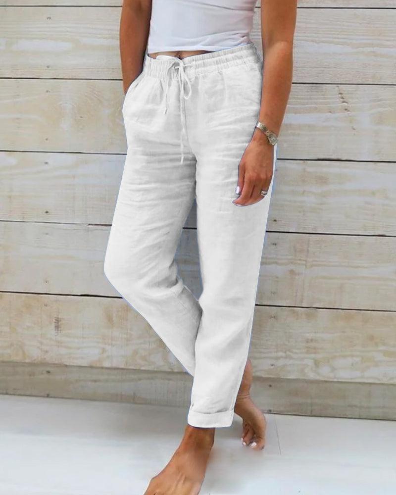 Aurélia : Pantalon Large en Lin