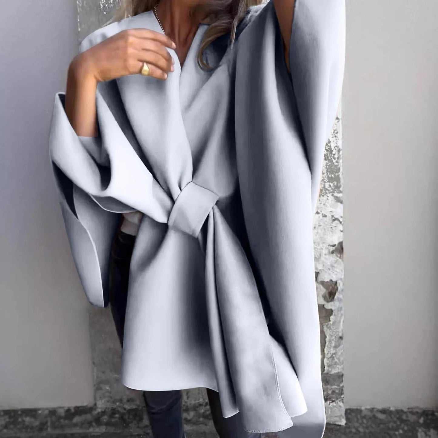Berg-Feldt | Strick-Longcardigan mit Fledermausärmeln