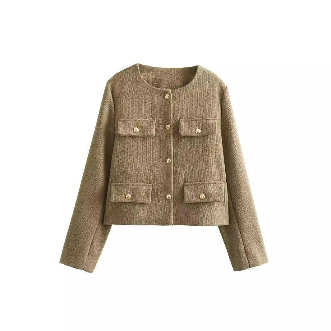 Berg-Feldt | Elegant und schicke Damen Blazerjacke mit Struktur und Knöpfen