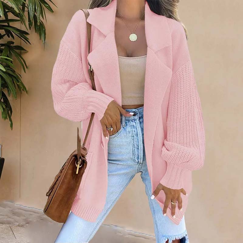 Berg-Feldt | Einfarbige Zeitlose Strickjacke für Damen