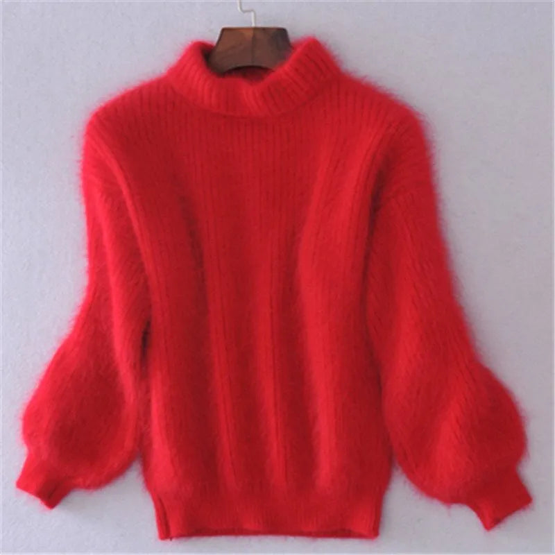 Taylor:  Locker gestrickter Angora-Pullover