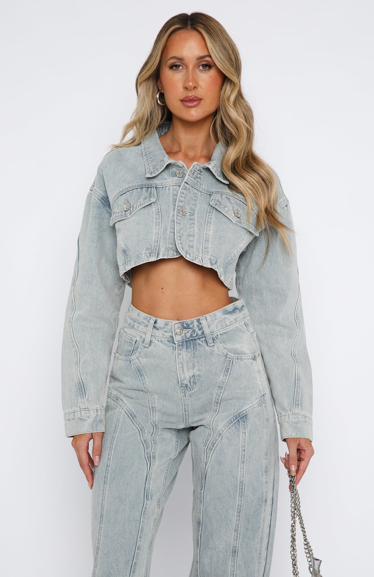 Ensemble Blazer et Pantalon en Jean Avelena