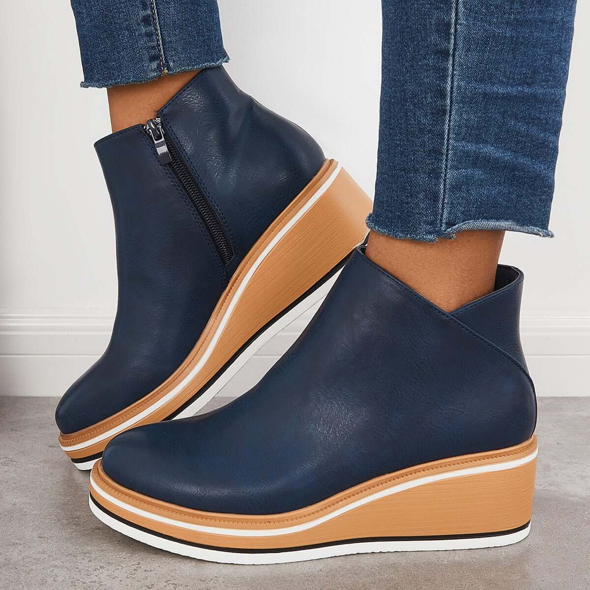 Berg-Feldt | Stiefeletten mit Reißverschluss und Plateau