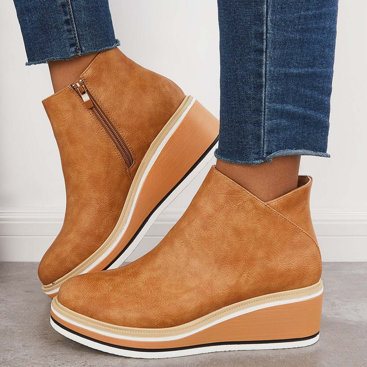 Berg-Feldt | Stiefeletten mit Reißverschluss und Plateau