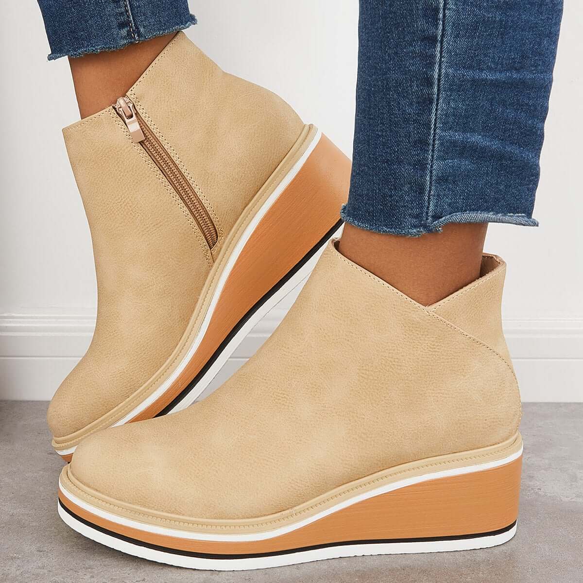 Berg-Feldt | Stiefeletten mit Reißverschluss und Plateau