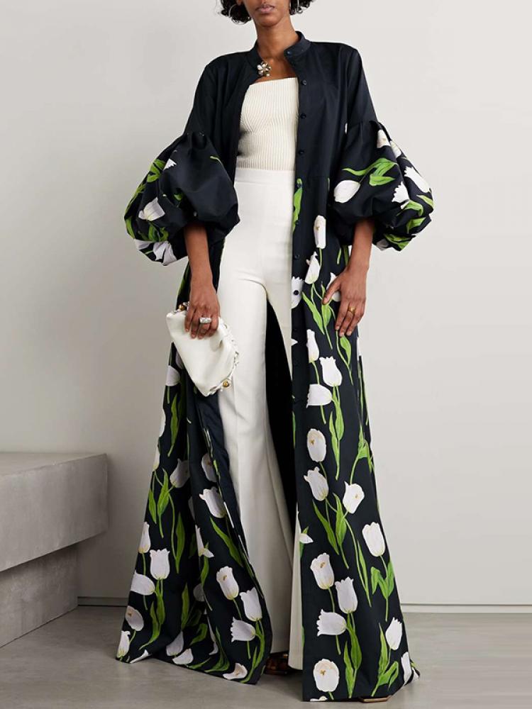 Berg-Feldt | Trenchcoat mit Floralem Muster