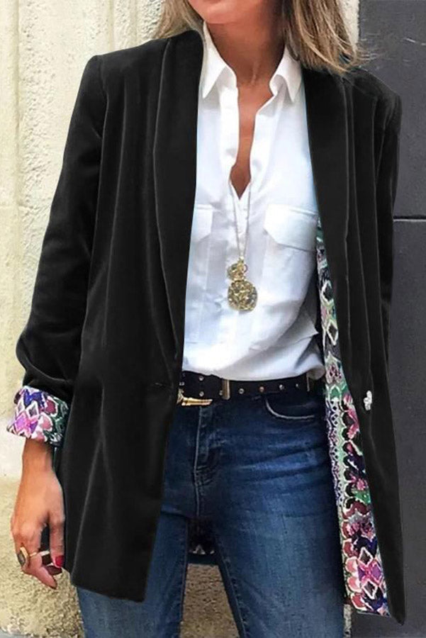 Berg-Feldt | Für Eternity Wende Retro Druck Blazer