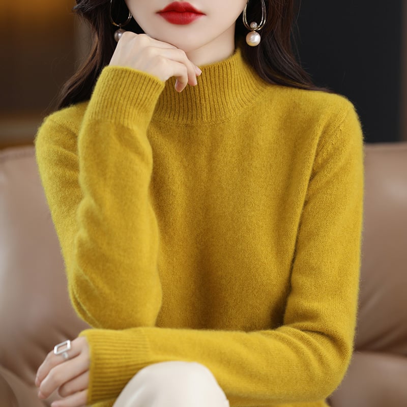 RAQUEL: Pull col roulé en grosse maille