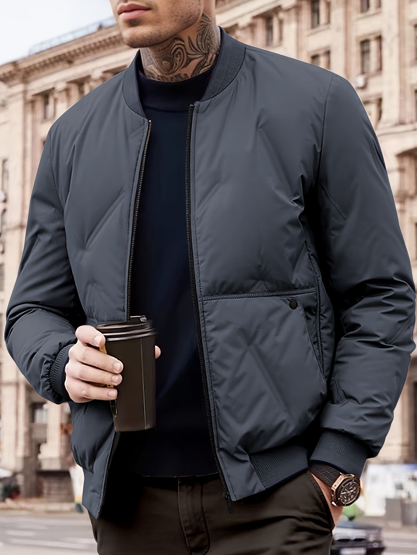 Berg-Feldt | Moderne Bomberjacke Polyester Stil und Komfort