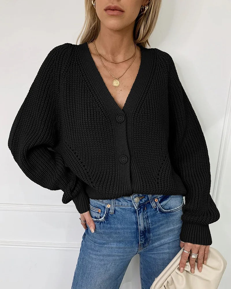 Berg-Feldt | Kuschelige Strickjacke mit Knopf