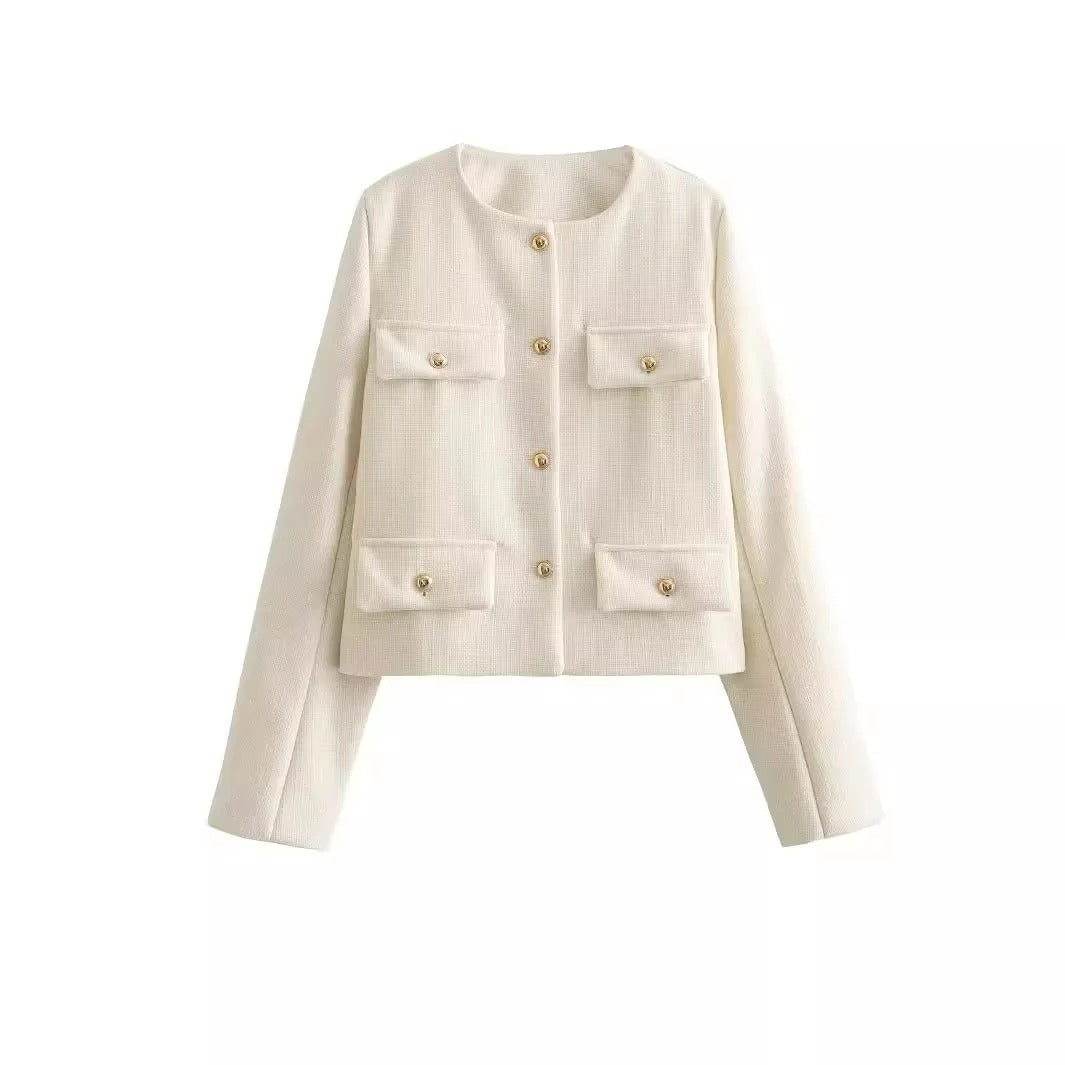 Berg-Feldt | Elegant und schicke Damen Blazerjacke mit Struktur und Knöpfen