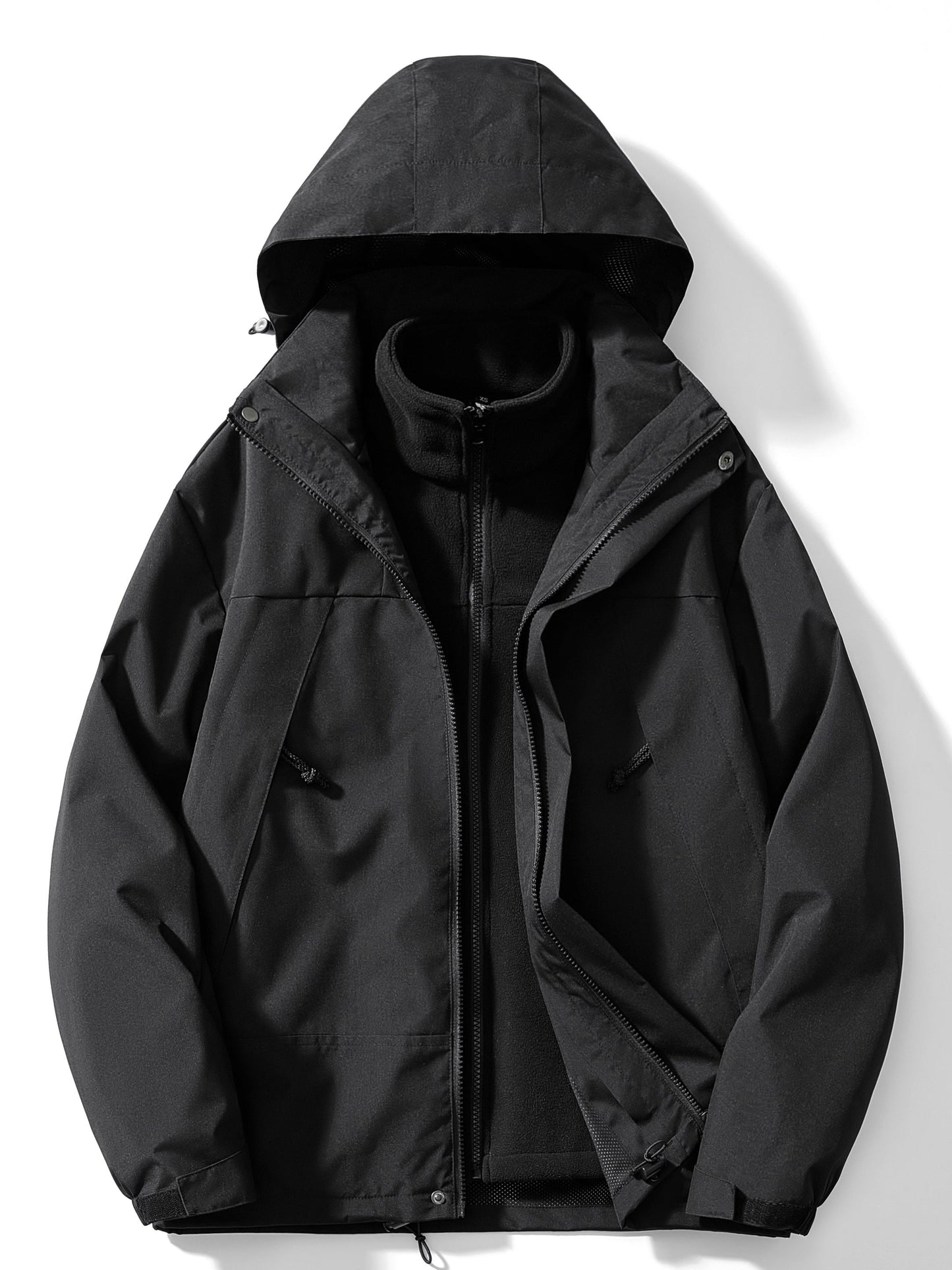 Berg-Feldt | Veste d'hiver en polaire 3-en-1 à capuche pour femme | Polyvalente & Chaude