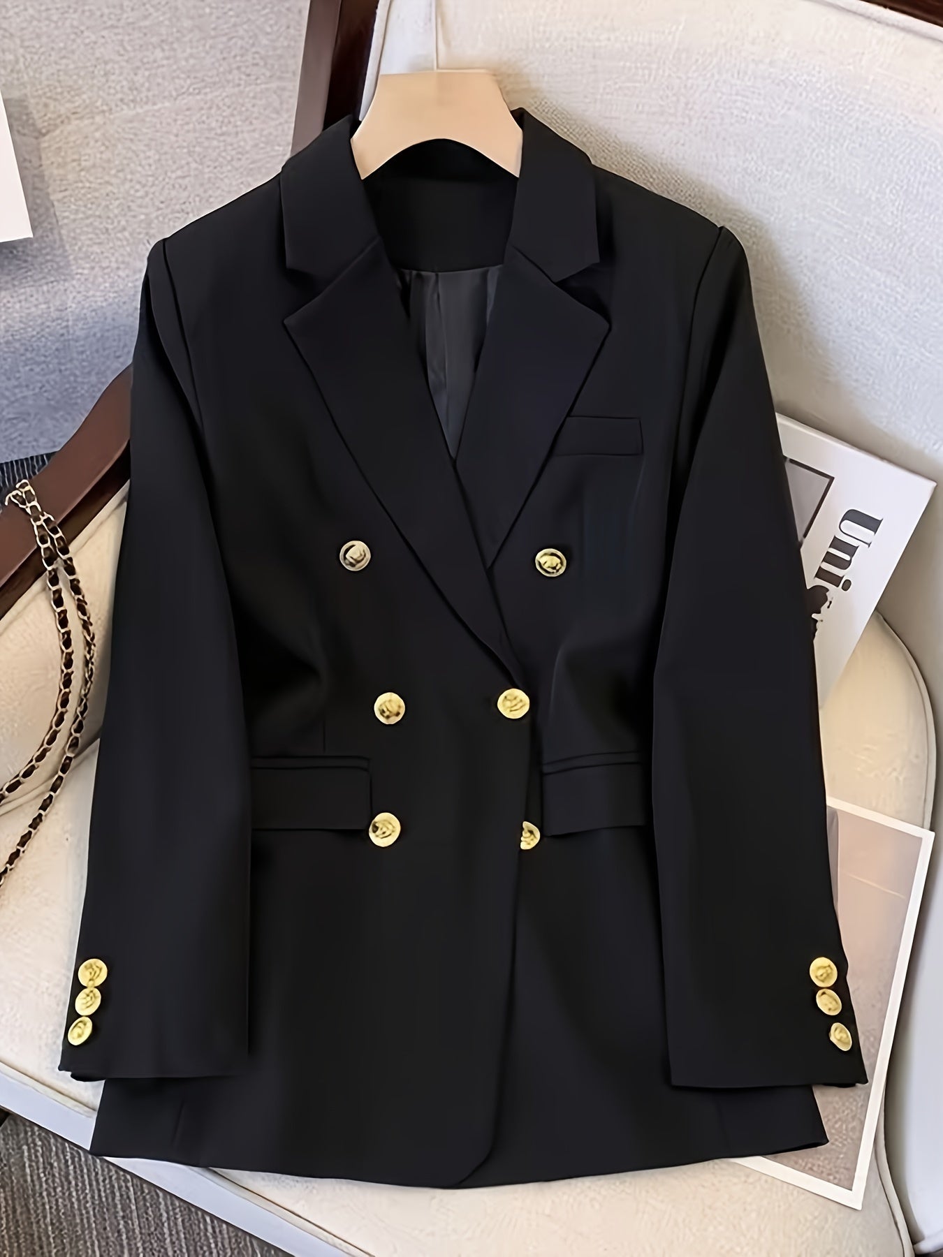 Berg-Feldt | Eleganter Slim Fit Damen Blazer Mit Goldenen Knöpfen