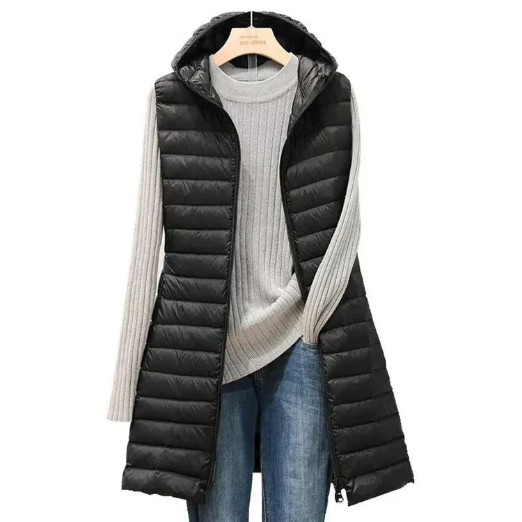 Berg-Feldt | Gilet en duvet et coton pour femme avec capuche