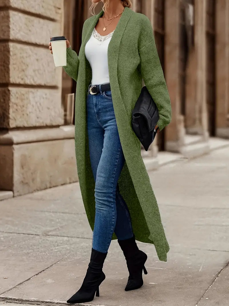 Berg-Feldt | Schlichte Strickjacke mit Offenem Vorderteil